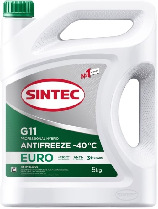 Антифриз Sintec Euro (зеленый) G11 5кг.