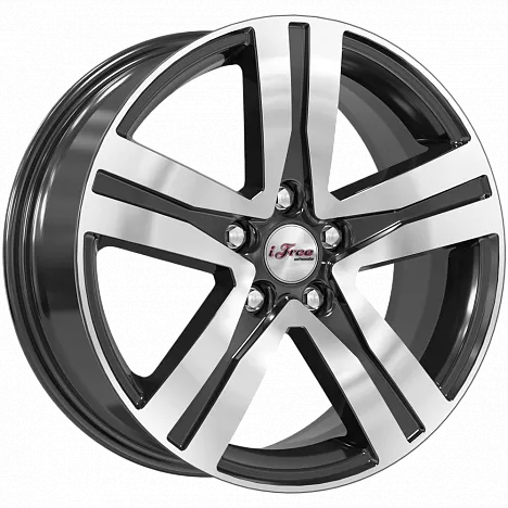 Диск Литой iFree мод.Rebel D17*7 PCD 5*108 ET45 DIA67.1  Блэк джек  