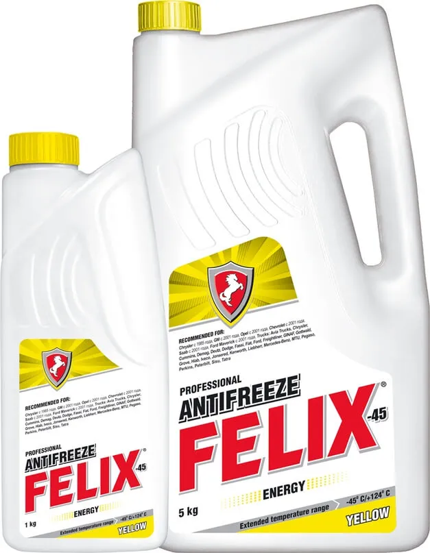 Антифриз FELIX Energy 1кг (желтый -45) ЧЗ 430206026